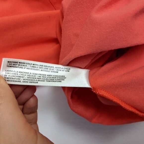 Fig Voyage orange Sleeveless V Neck Cotton Dress Large T6 - Picture 7 of 10